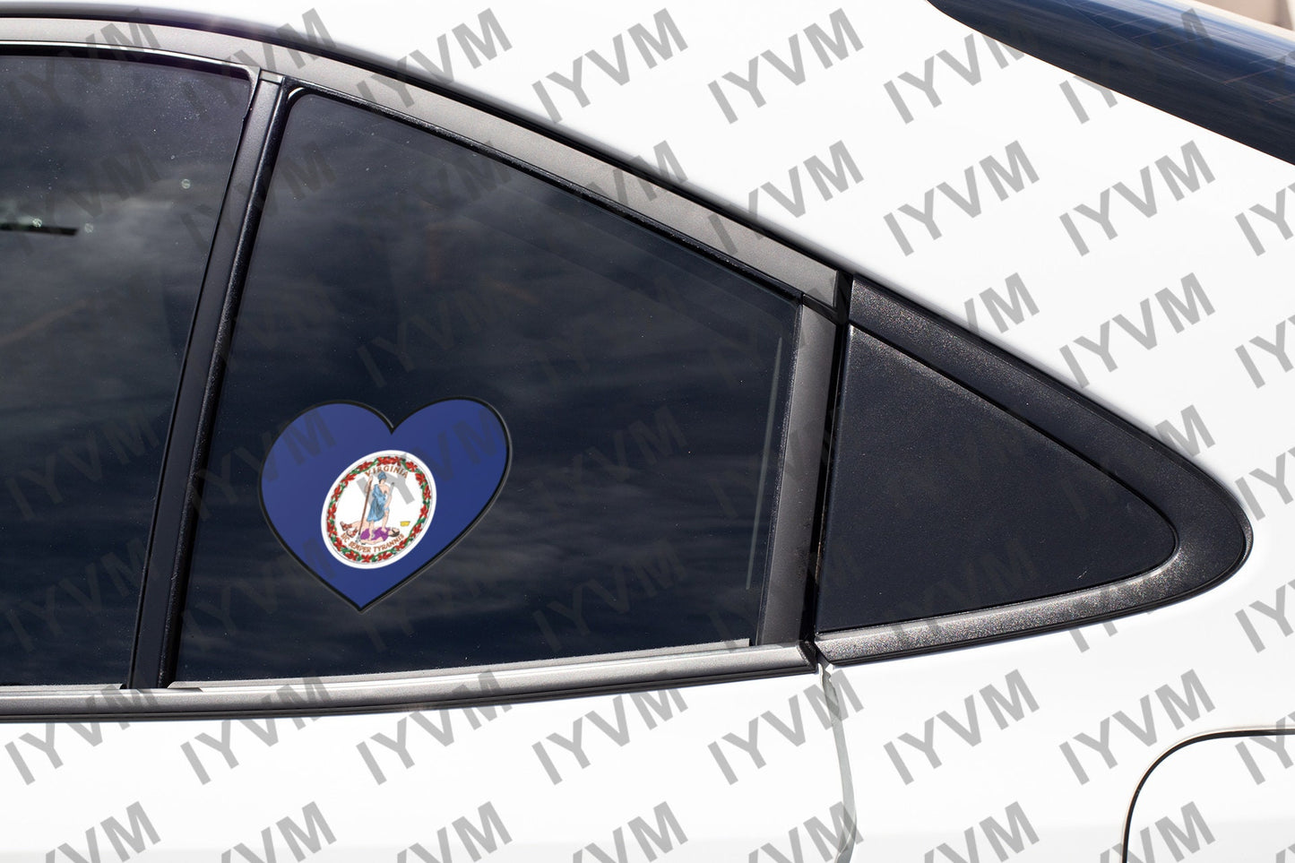 State of Virginia Flag Heart Sticker Decal  USA Virginia State  Richmond  The Old Dominion State  Mother of Presidents  Mother of States /