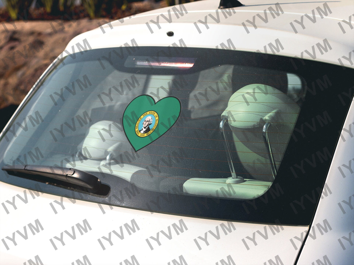 State of Washington Flag Heart Sticker Decal  USA Washington State  Olympia  The Evergreen State