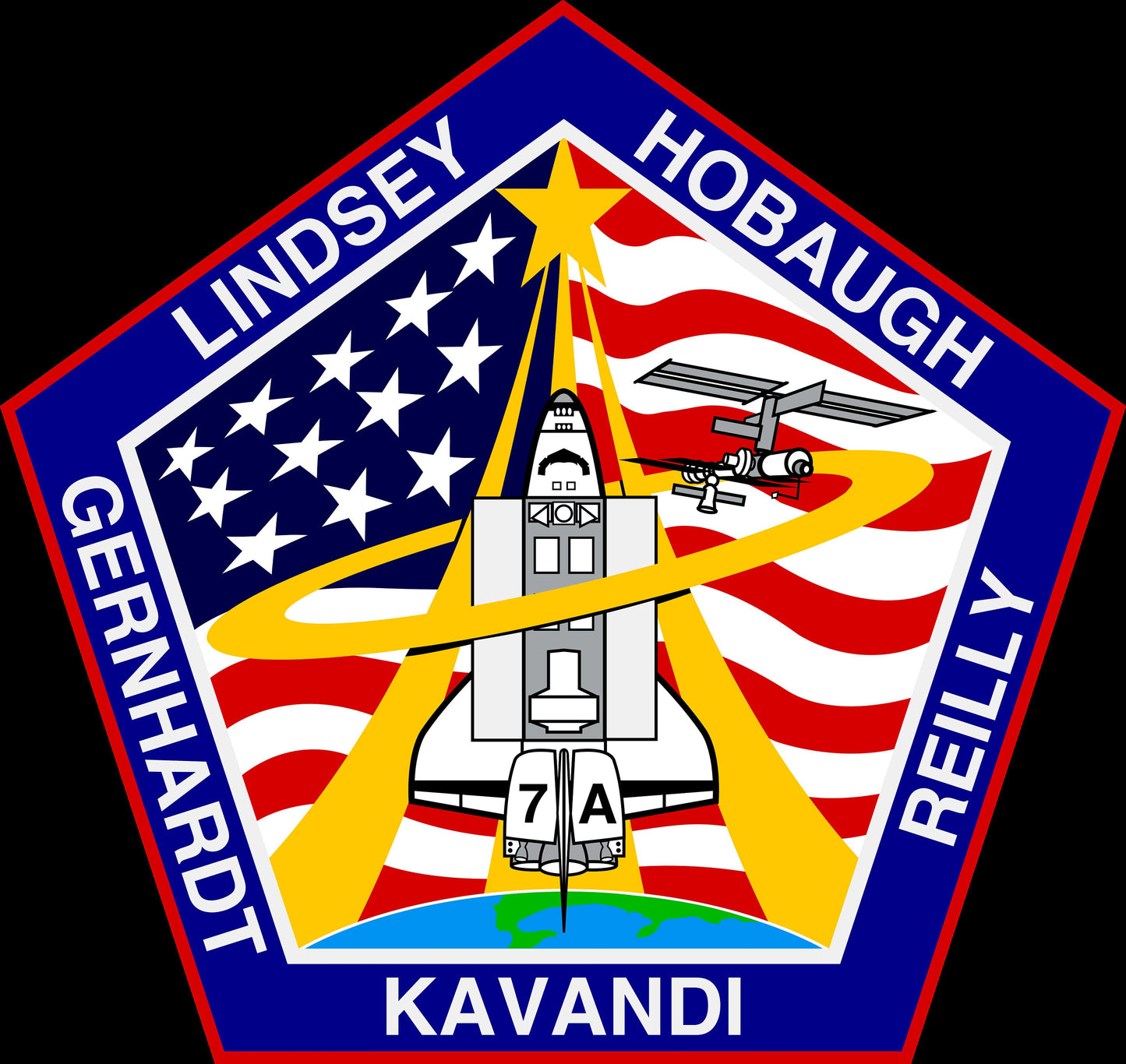 a picture of a logo of a plane and an american flag