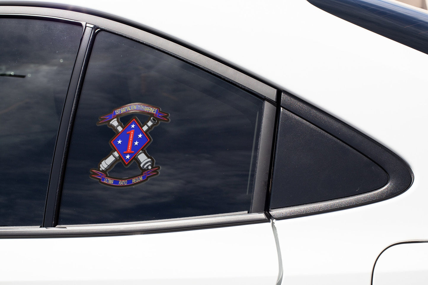 US Marine Corps Badge Sticker Decal 1st Battalion 11th Marines Cobra Car Sticker Bumper Sticker for Car Emblem