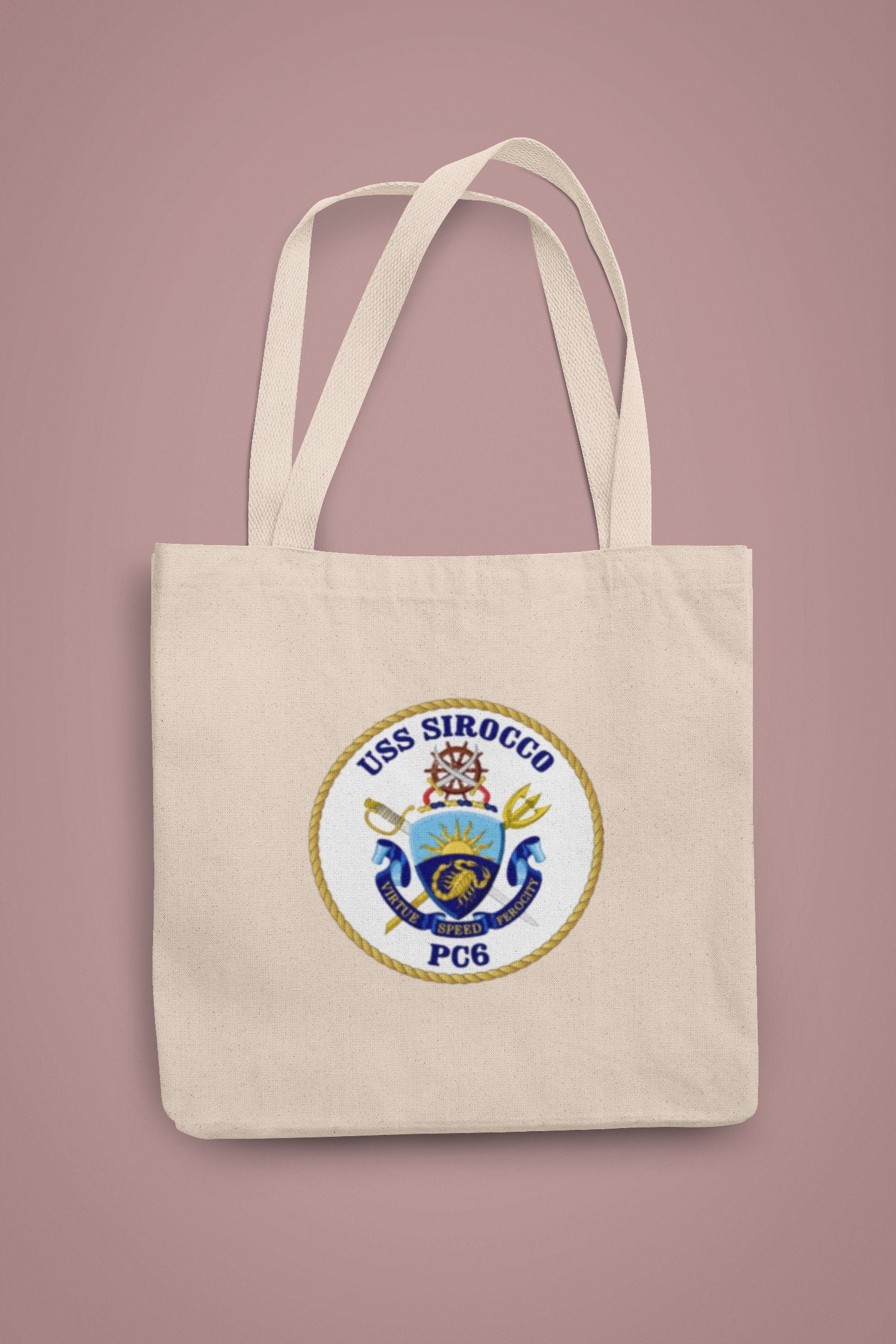 USS Sirocco PC-6 Badge Iron On Heat Transfer Vinyl HTV Cyclone Class Patrol boat