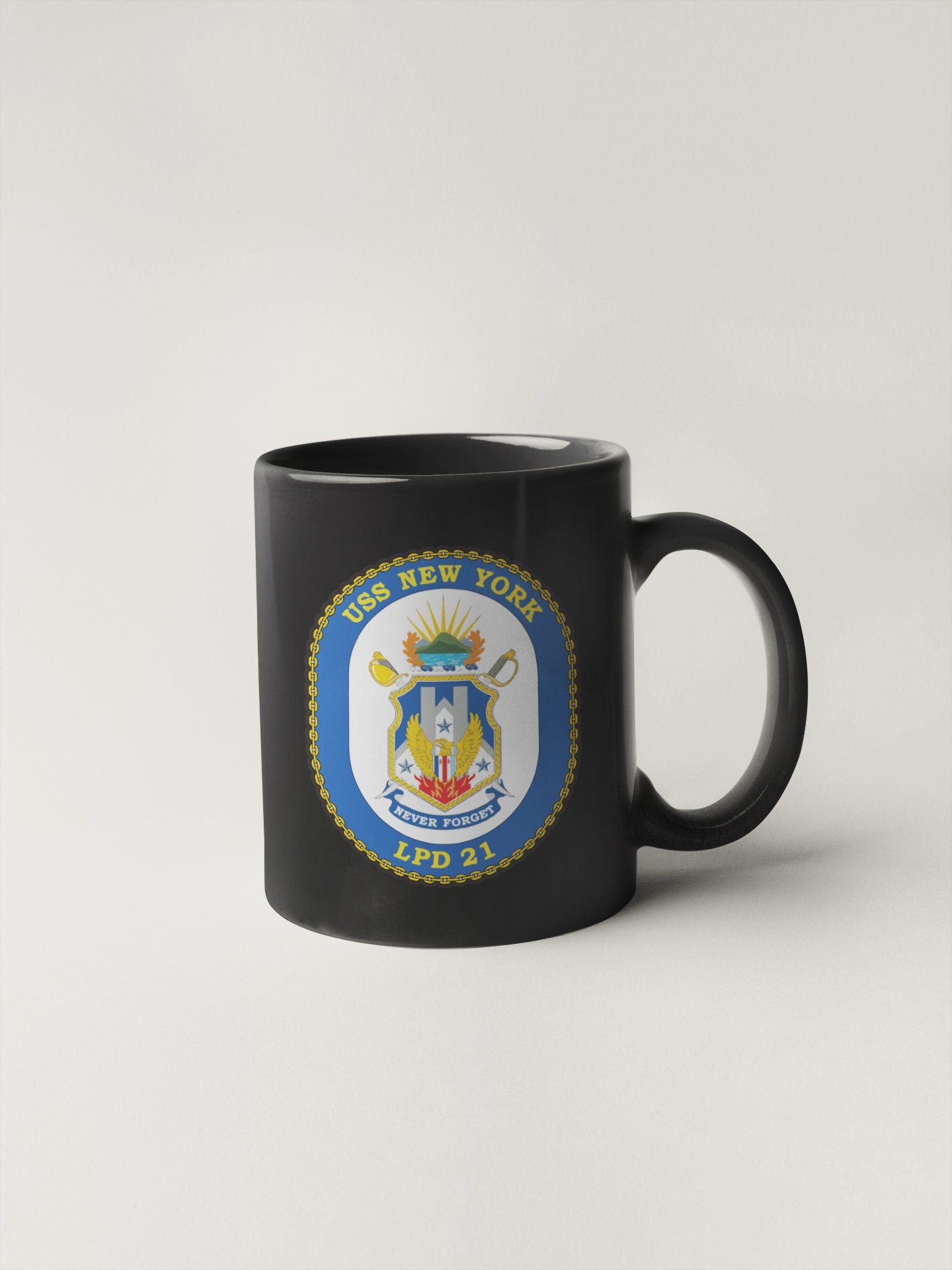 USS New York LPD-21 Badge Sticker Decal San Antonio Class Amphibious Transport Dock Car Sticker Bumper Sticker for Car Emblem