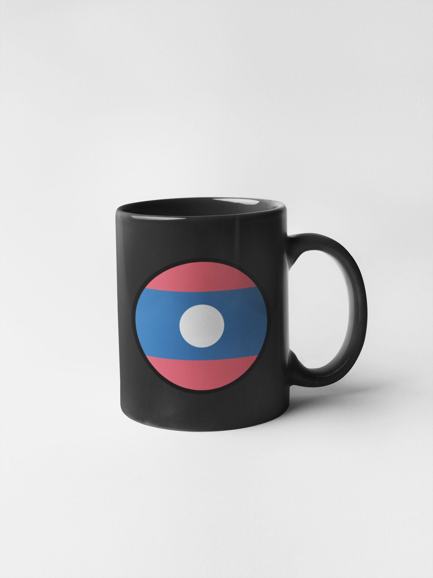 Laos Flag Circle Sticker Decal