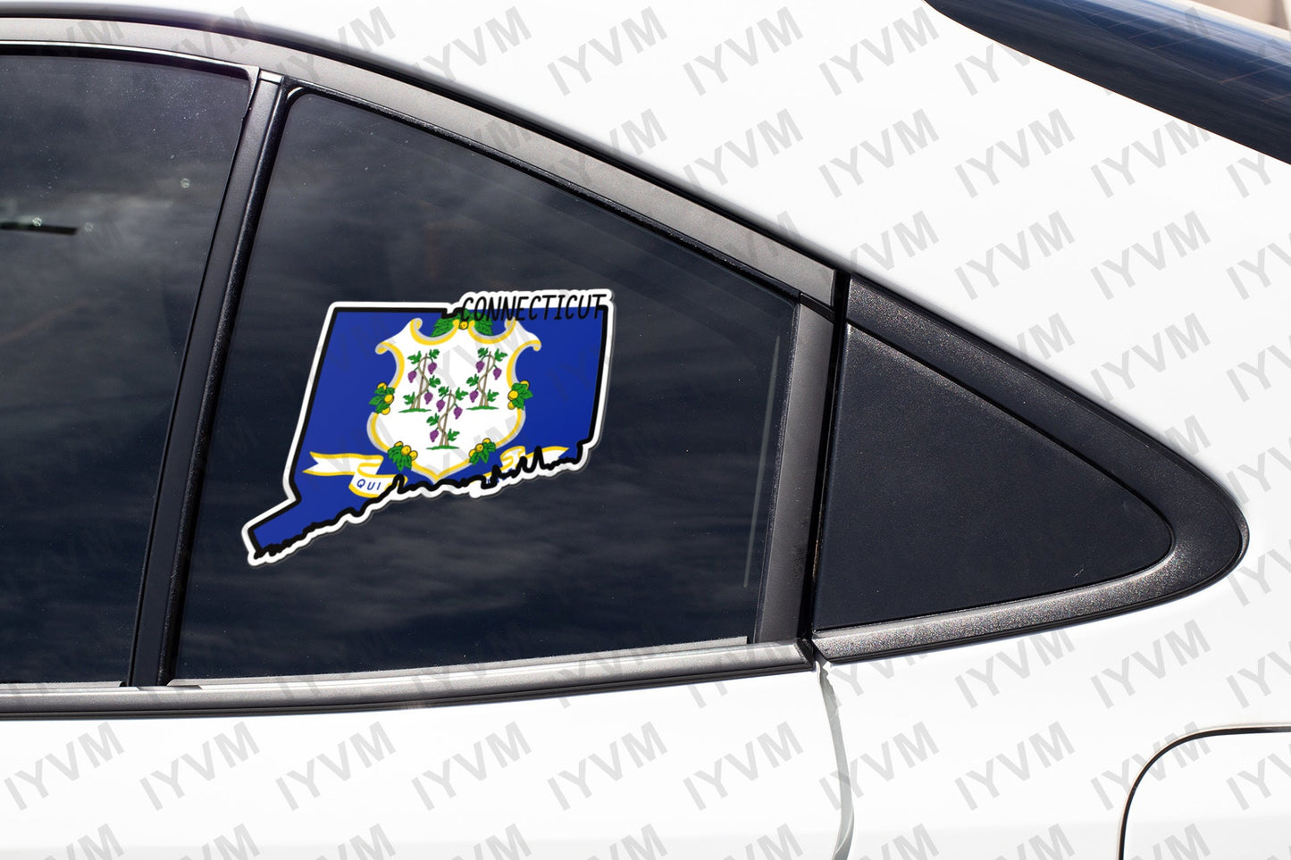 State of Connecticut Map Flag Sticker Decal  USA Connecticut State  Hartford  The Constitution State  Nutmeg State  Provision State /