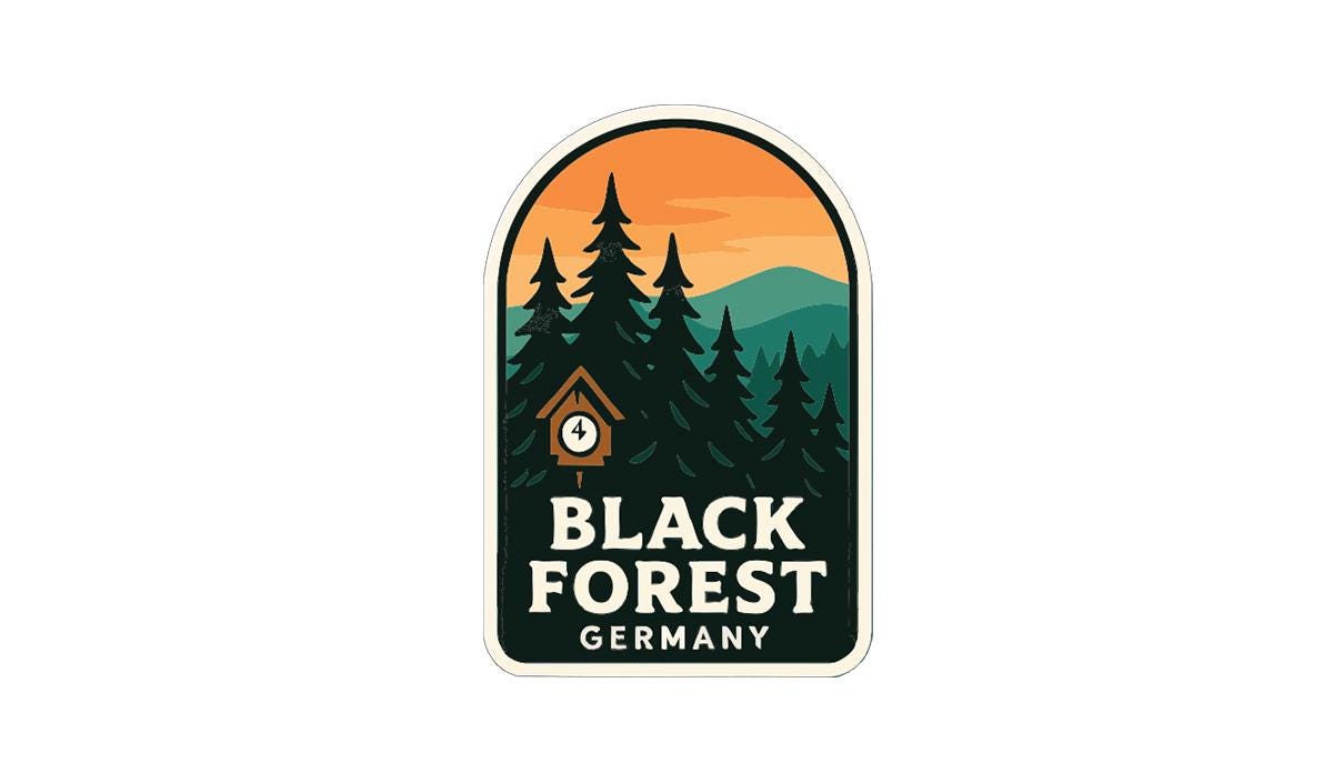 Black Forest Germany Iron On Heat Transfer Vinyl HTV Die-Cut Symbolic Landmark