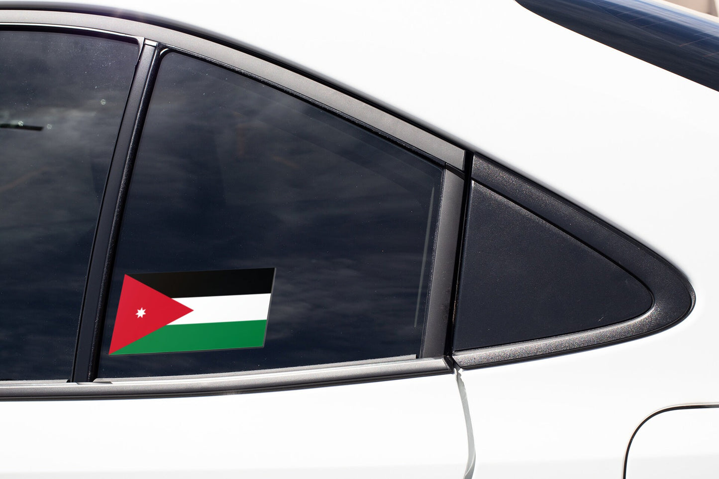 Jordan Flag Sticker Decal / Hashemite Kingdom of Jordan / الله، الوطن، الملك / Amman /