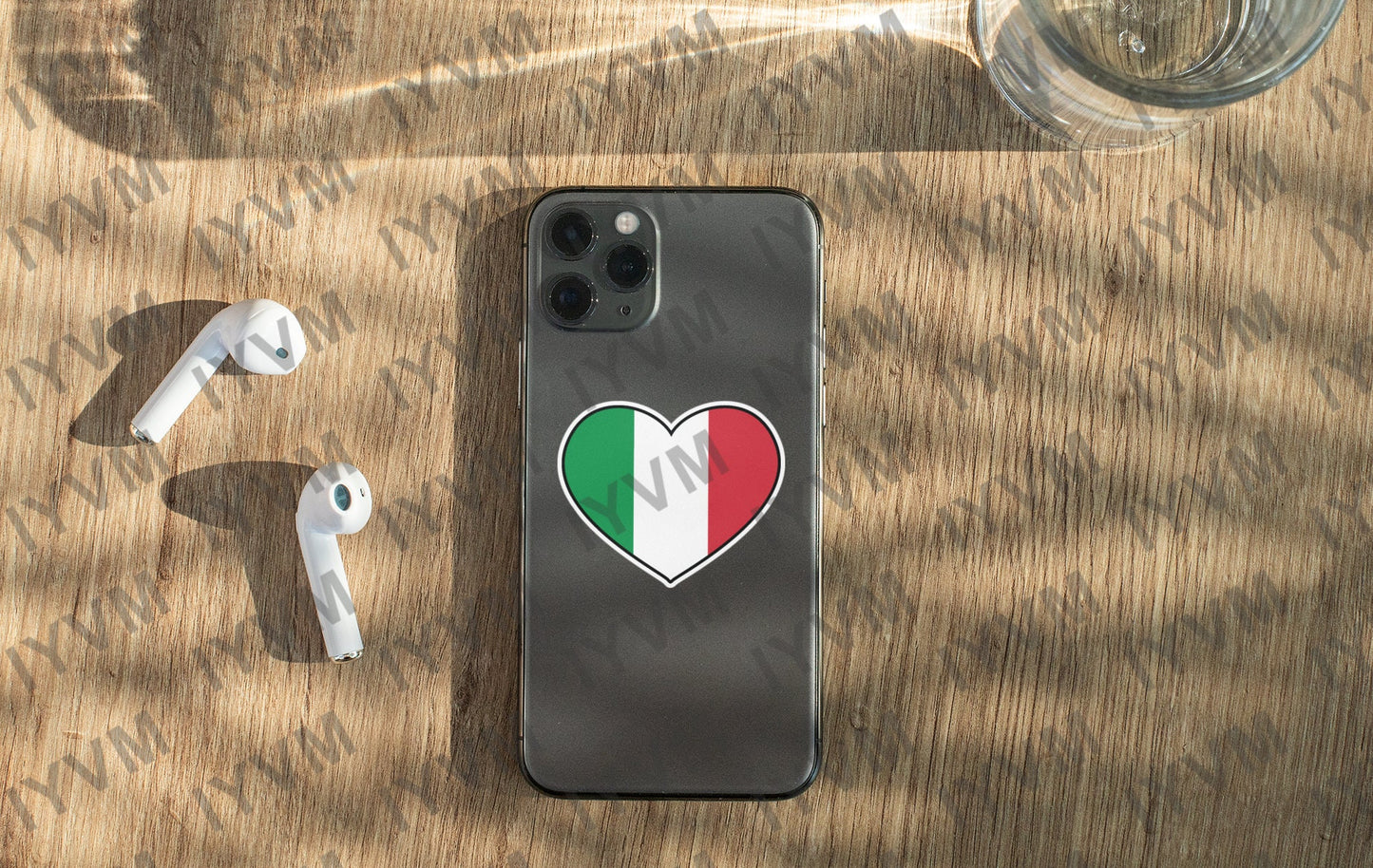 Italy Flag Heart Sticker Decal / Italian Republic / Republic of Italy / Rome /