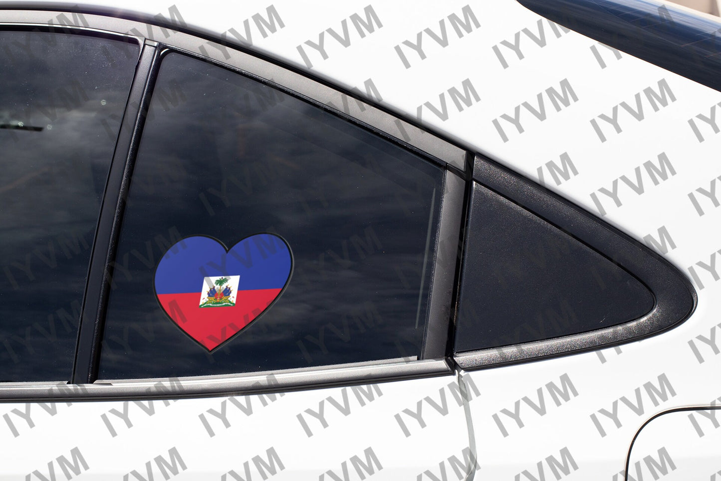 Haiti Flag Heart Sticker Decal / Republic of Haiti / Hayti / Liberté, égalité, fraternité / Port-au-Prince / Haitian
