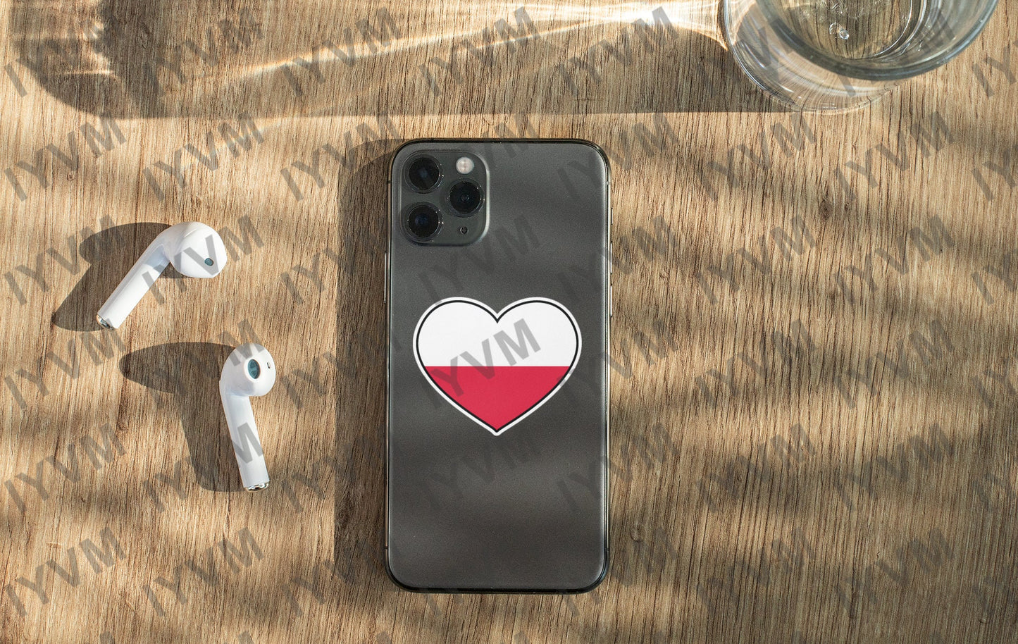 Poland Flag Heart Sticker Decal / Republic of Poland / Rzeczpospolita Polska / Warsaw / Polish