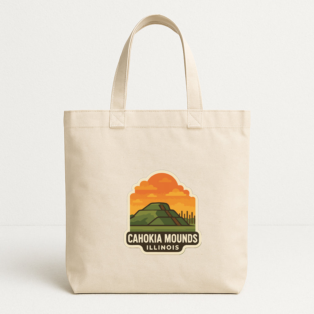 Cahokia Mounds Illinois Iron On Heat Transfer Vinyl HTV Die-Cut Symbolic