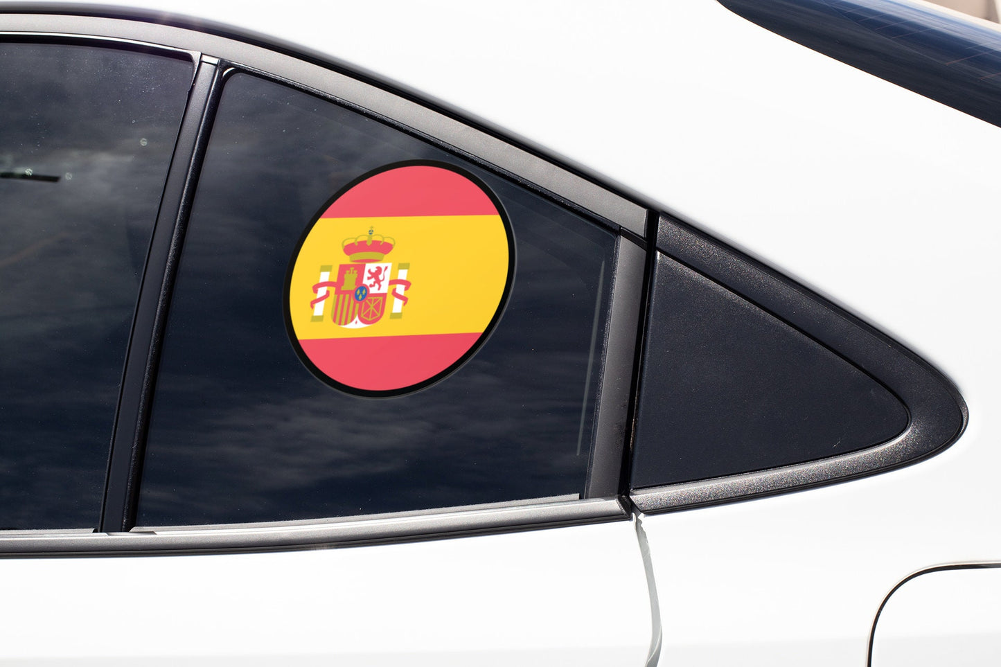 Spain Flag Circle Sticker Decal