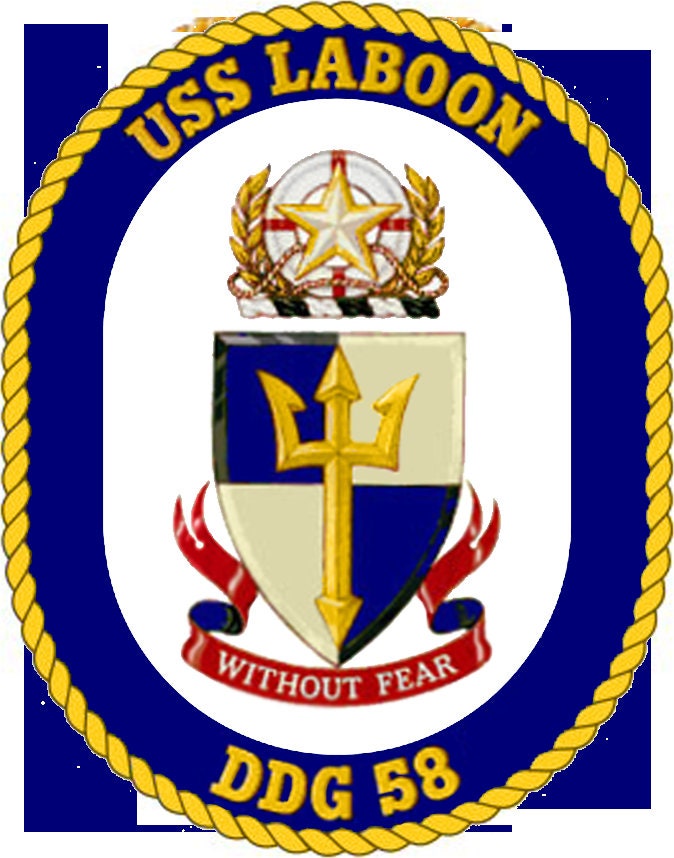 USS Laboon DDG-58 Badge Iron On Heat Transfer Vinyl HTV Arleigh Burke Class Destroyer