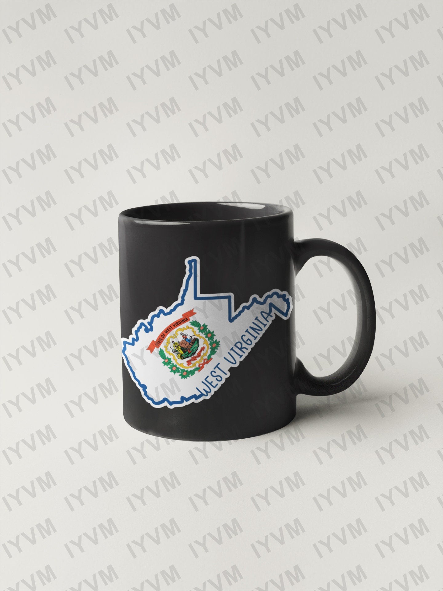 State of West Virginia Map Flag Sticker Decal  USA West Virginia State  Charleston  The Mountain State  Panhandle State