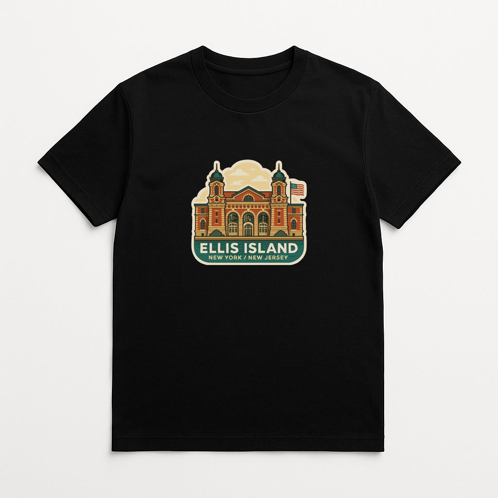 Ellis Island New York New Jersey Iron On Heat Transfer Vinyl HTV Symbolic