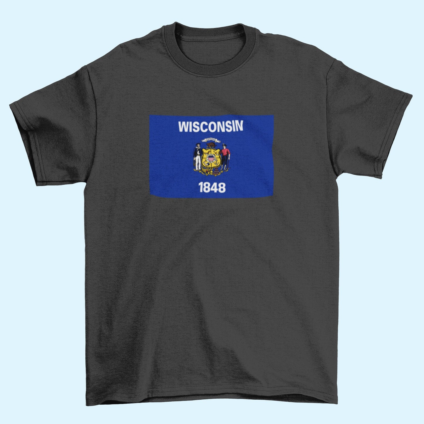 State of Wisconsin Flag Iron On Heat Transfer Vinyl HTV  Wisconsin State  Madison  The Badger State  America's Dairyland  The Mitten State /