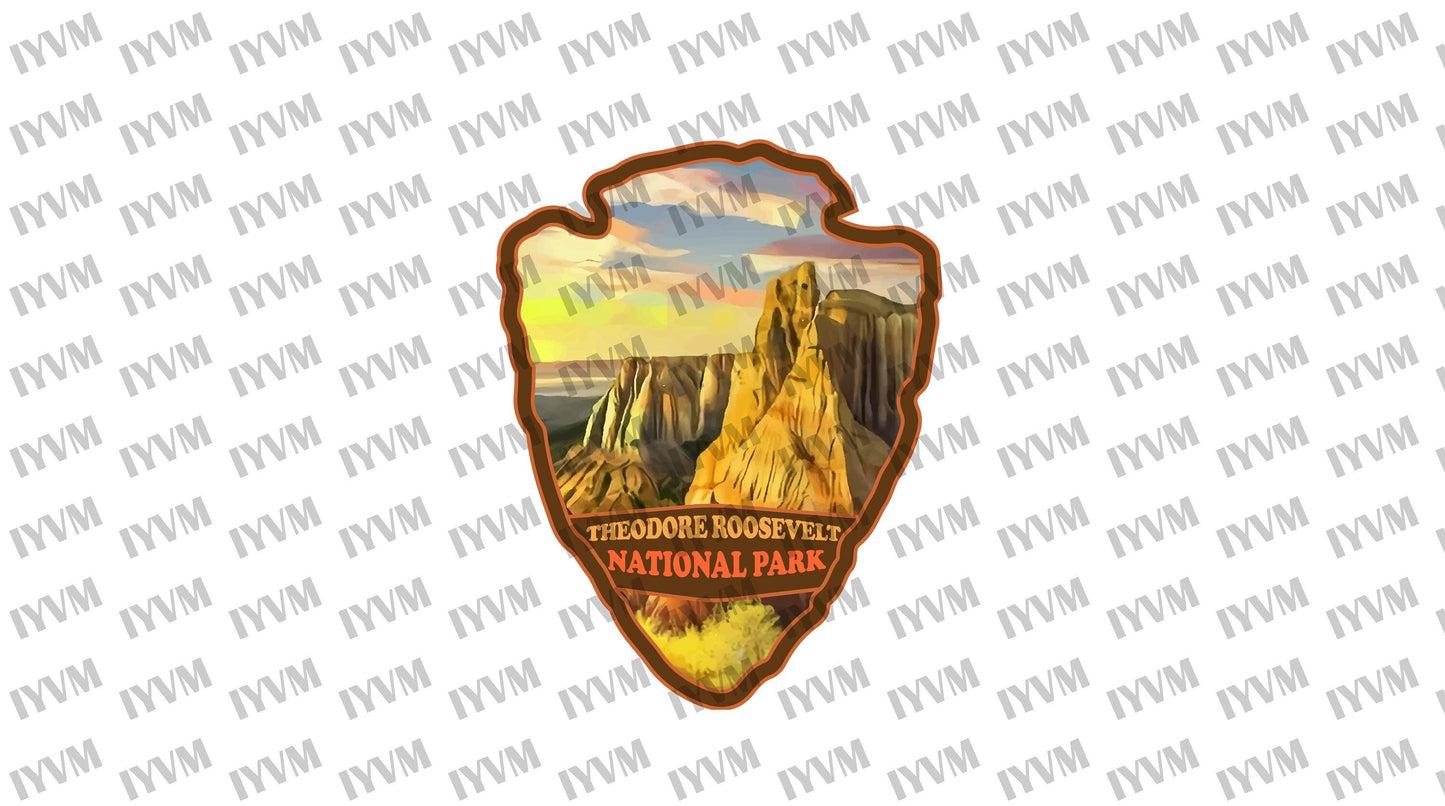 Theodore Roosevelt National Park Sticker Decal - US National Parks Series