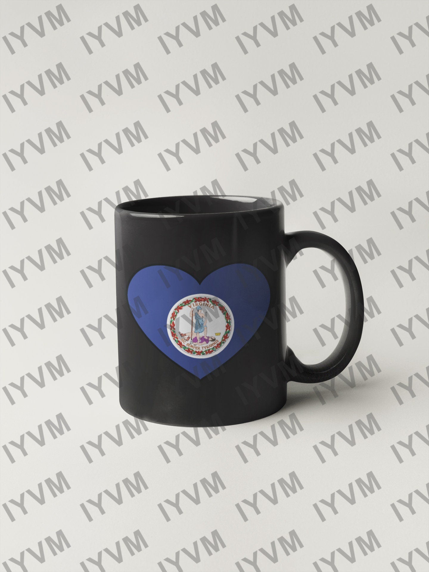 State of Virginia Flag Heart Sticker Decal  USA Virginia State  Richmond  The Old Dominion State  Mother of Presidents  Mother of States /