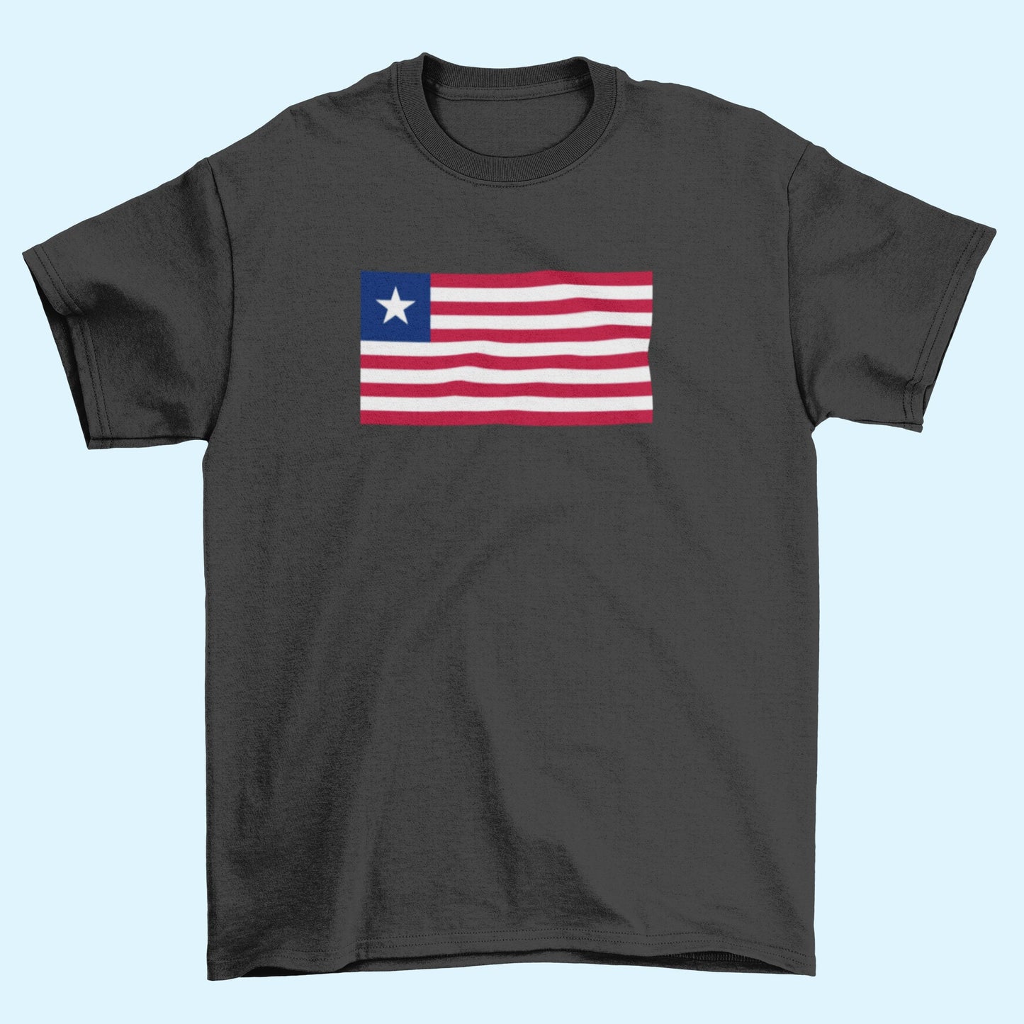 Liberia Flag Iron On Heat Transfer Vinyl HTV / Republic of Liberia / Monrovia / Liberian