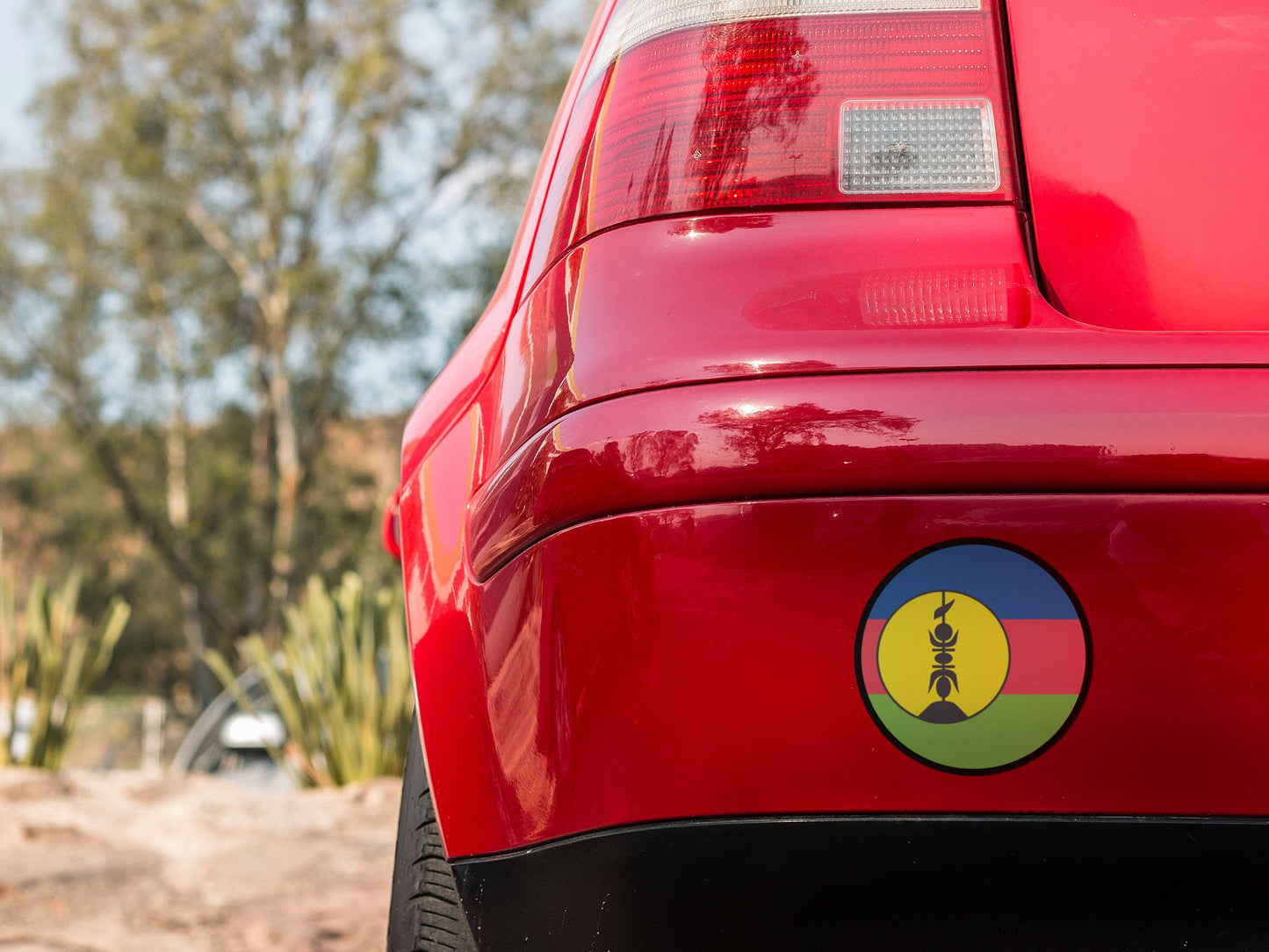 New Caledonia Flag Circle Sticker Decal