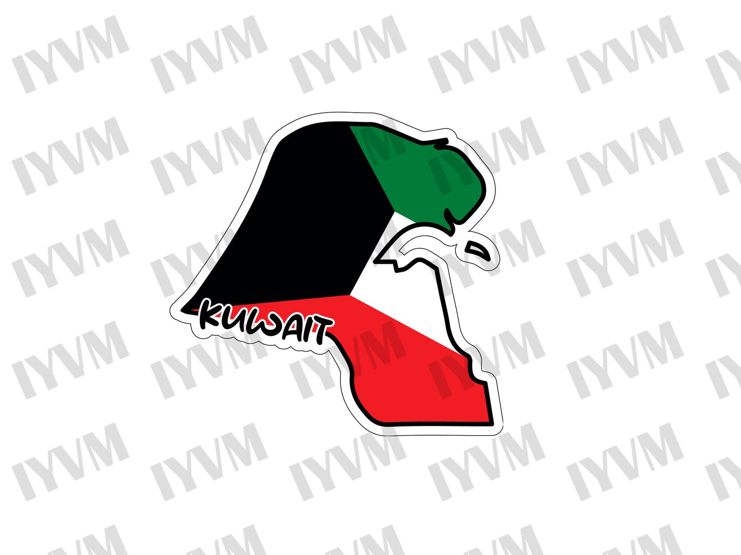 Kuwait Map Flag Sticker Decal / State of Kuwait / Kuwait City / Kuwaiti