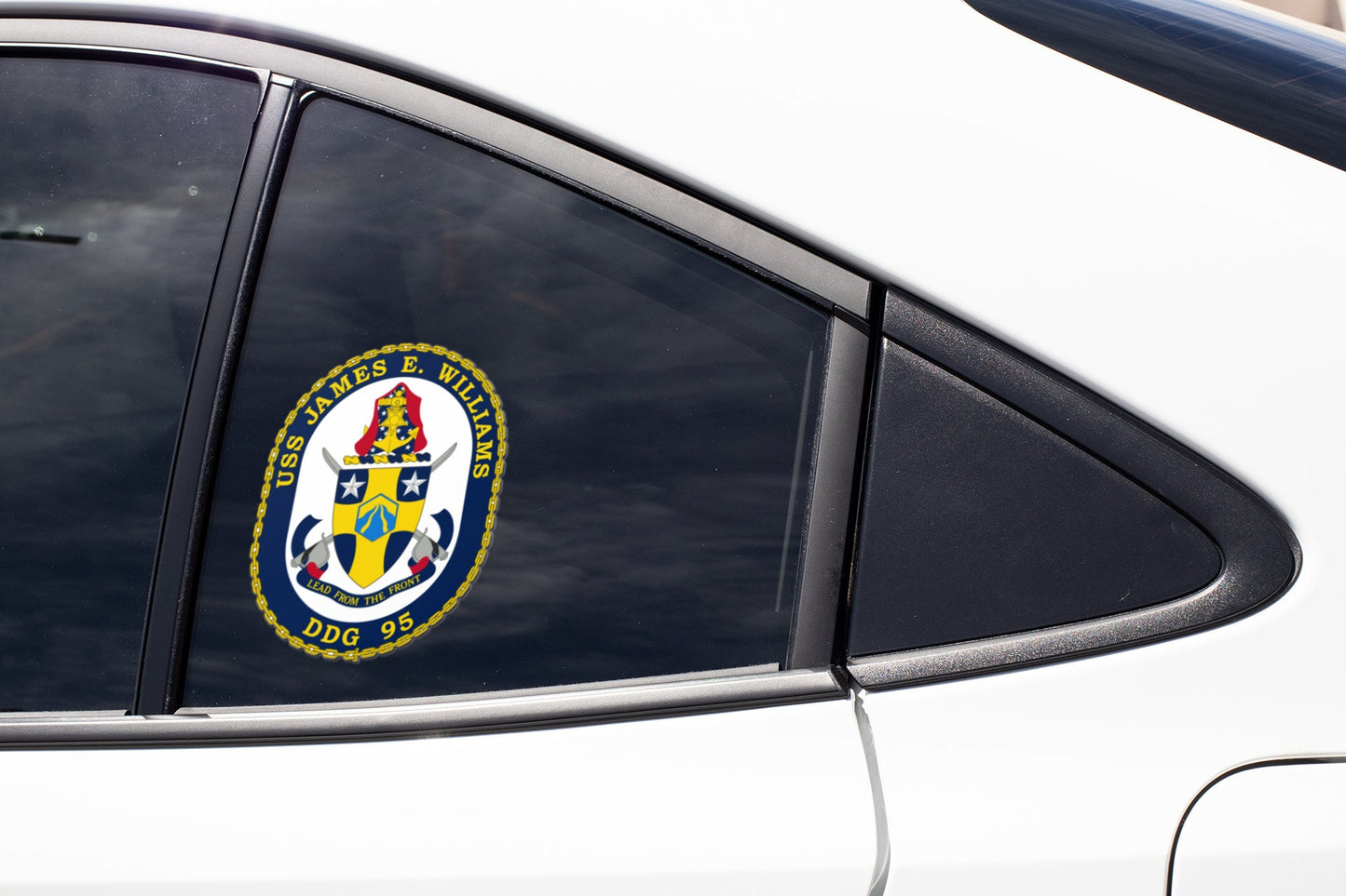 USS James E. Williams DDG-95 Badge Sticker Decal Arleigh Burke Class Destroyer Car Sticker Bumper Sticker for Car Emblem