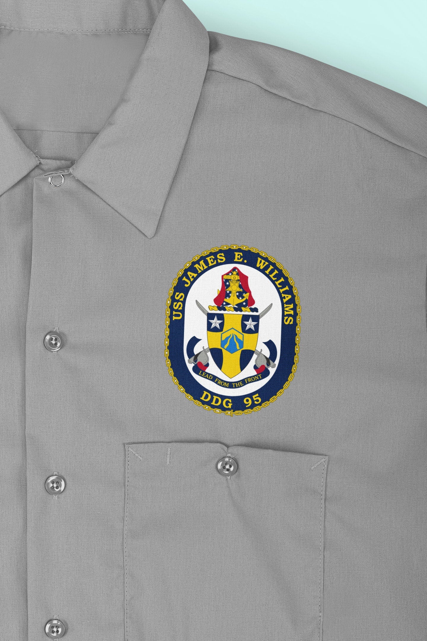 USS James E. Williams DDG-95 Badge Iron On Heat Transfer Vinyl HTV Arleigh Burke Class Destroyer
