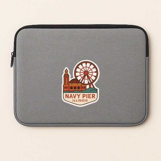 Navy Pier Illinois Iron On Heat Transfer Vinyl HTV Die-Cut Symbolic Landmark