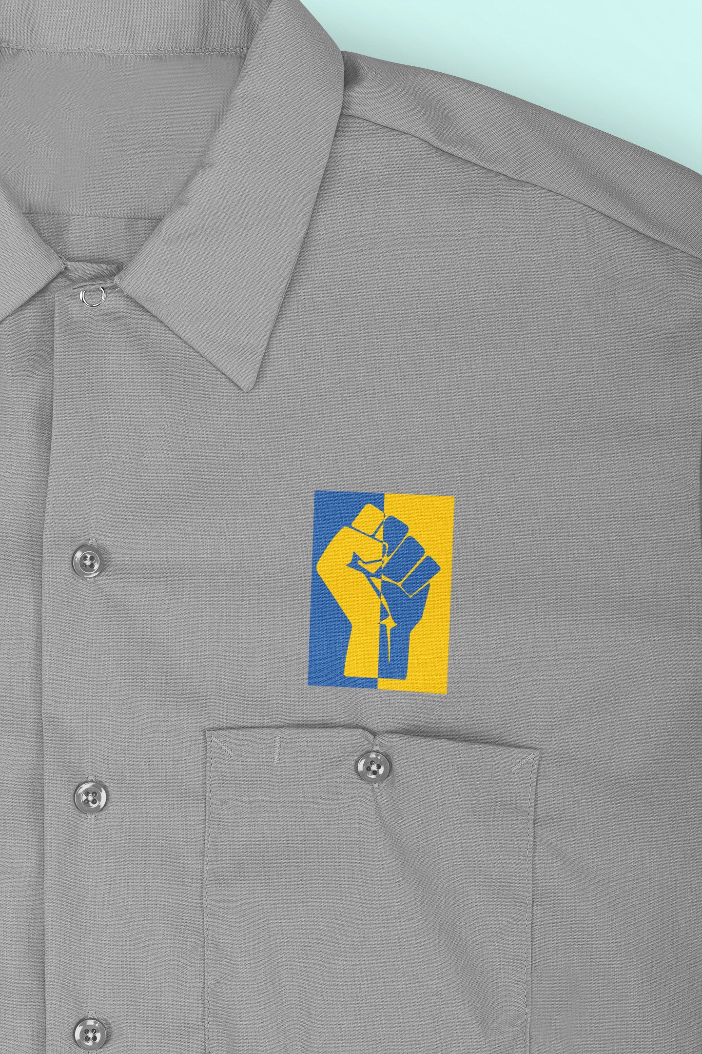 Ukraine Flag Resist Fist I Stand with Ukraine Iron On Heat Transfer Vinyl HTV / Russia Invasion / Anti War / Say /