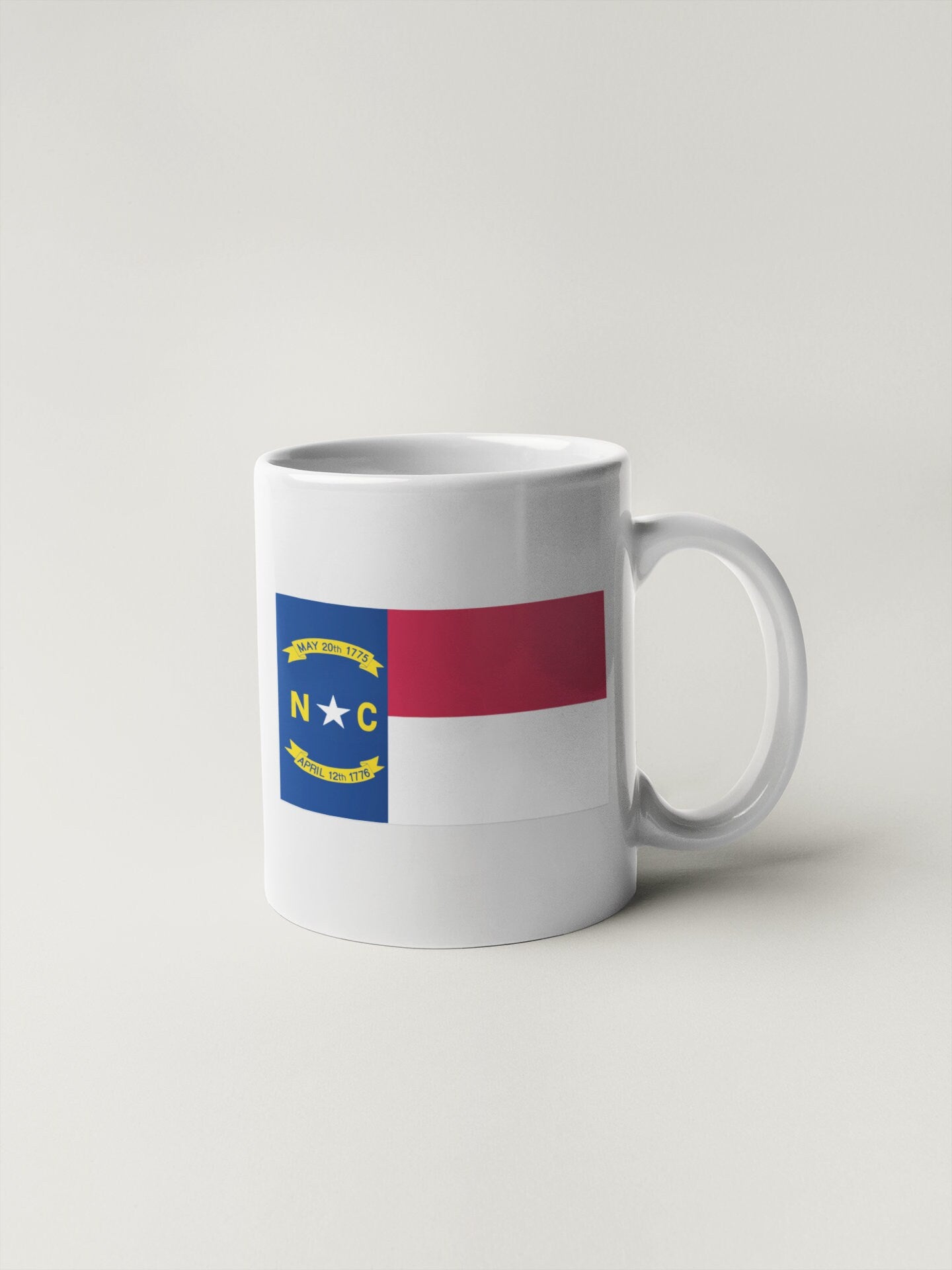 North Carolina State Flag Sticker Decal - USA, Raleigh, Tar Heel