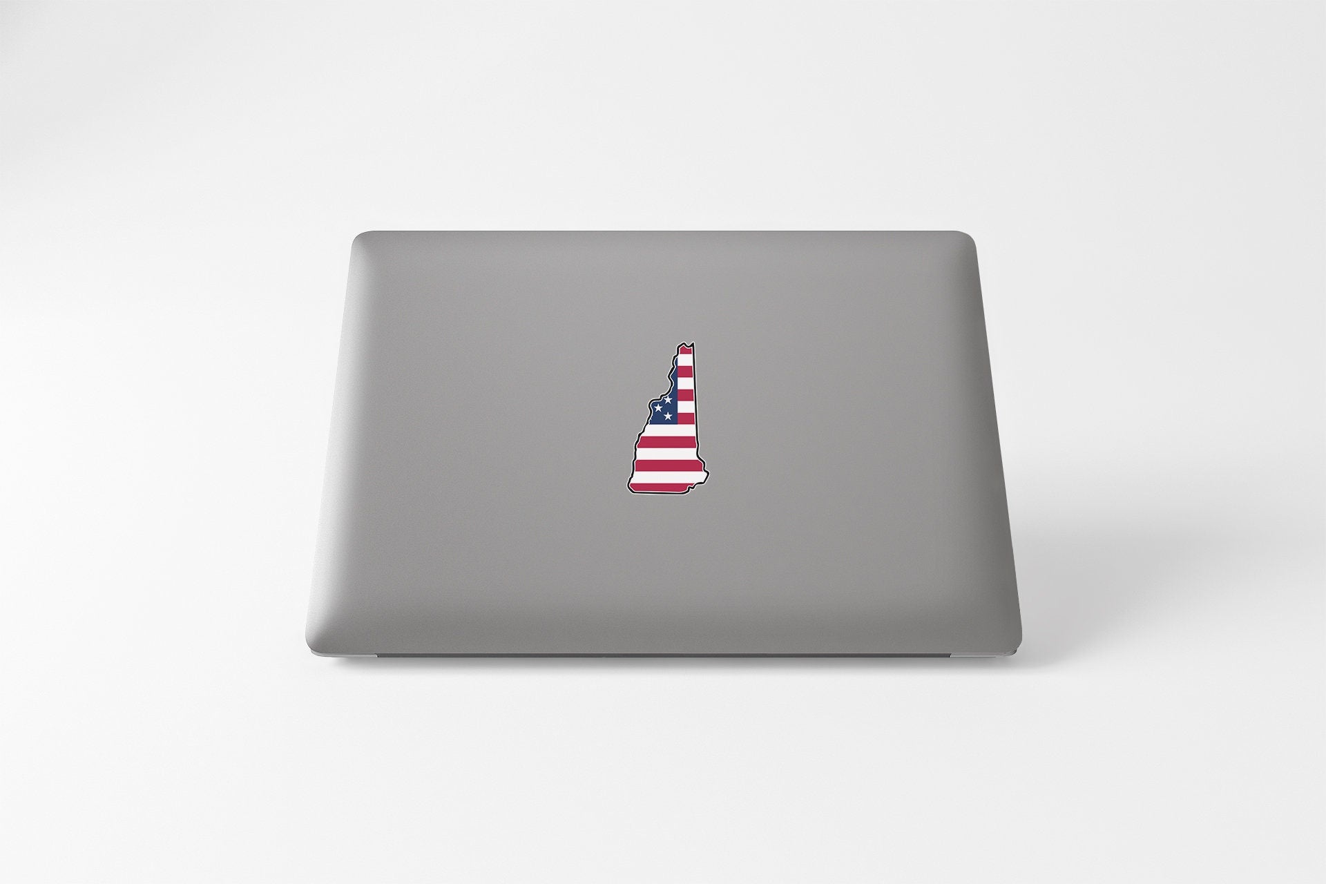 a laptop with an american flag painted on it