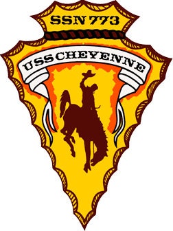 USS Cheyenne SSN-773 Badge Iron On Heat Transfer Vinyl HTV Los Angeles Class Attack submarine
