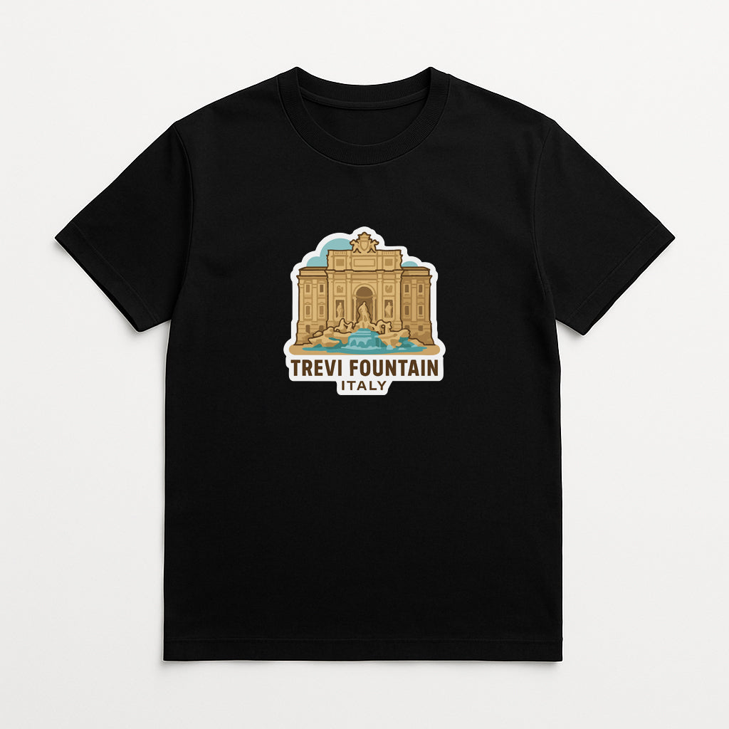 Trevi Fountain Italy Iron On Heat Transfer Vinyl HTV Die-Cut Symbolic Landmark