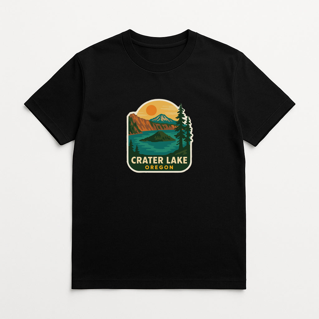 Crater Lake Oregon Iron On Heat Transfer Vinyl HTV Die-Cut Symbolic Landmark