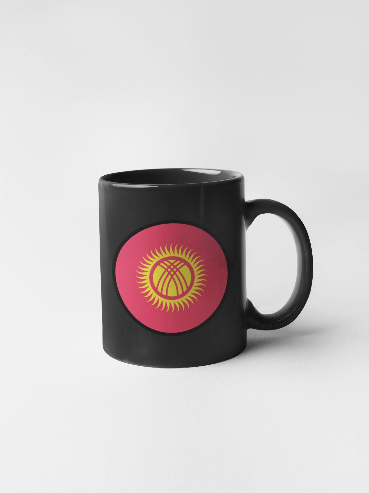 Kyrgyzstan Flag Circle Sticker Decal