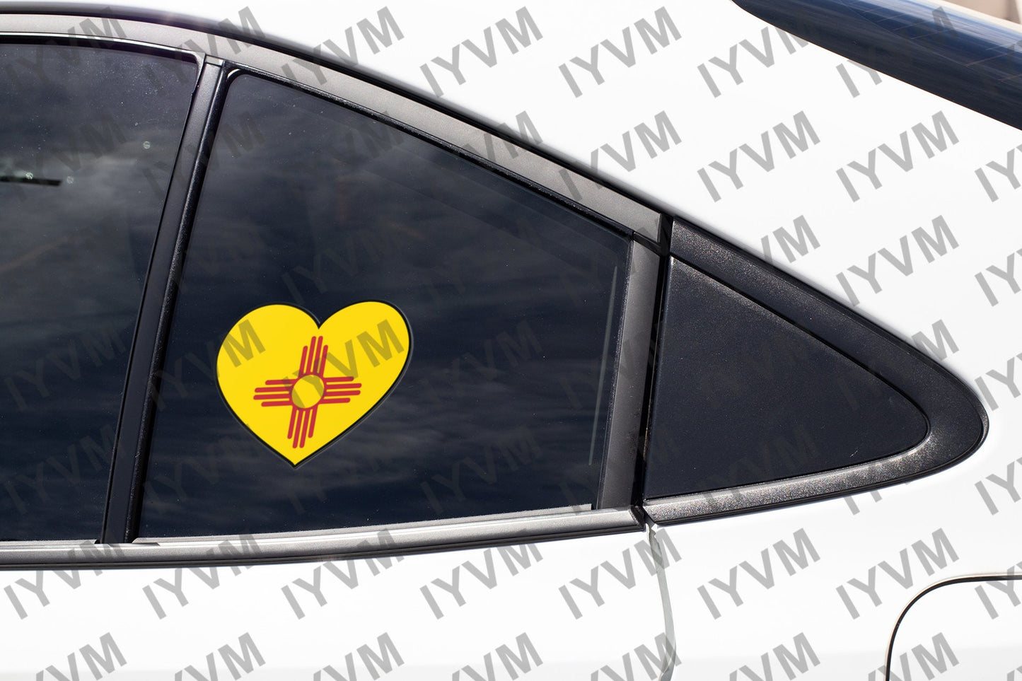 State of New Mexico Flag Heart Sticker Decal  USA New Mexico State  Santa Fe  The Land of Enchantment  Land of Sunshine