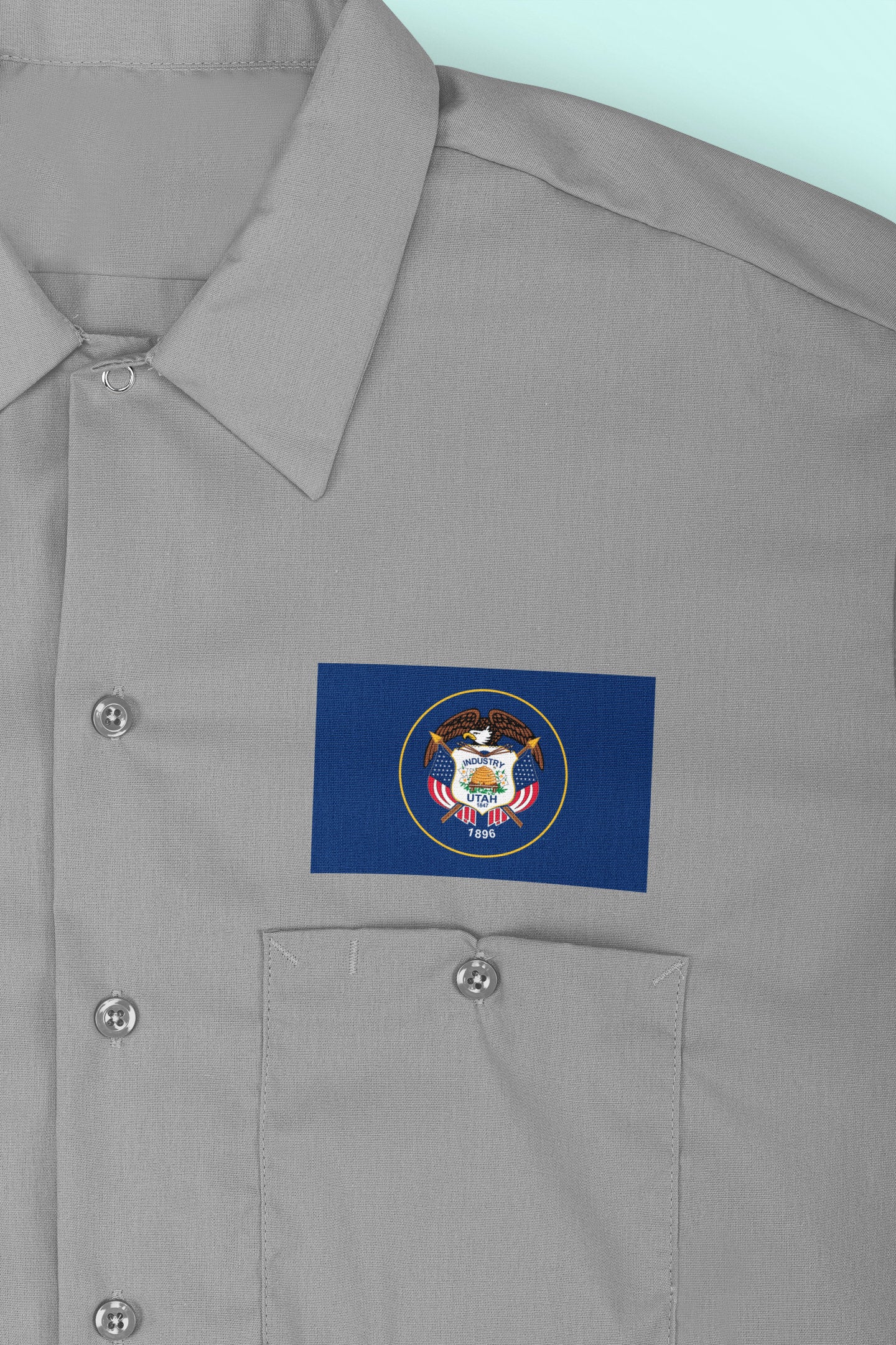 State of Utah Flag Iron On Heat Transfer Vinyl HTV  Utah State  Salt Lake City  The Beehive State  Crossroads of the West  Mormon State