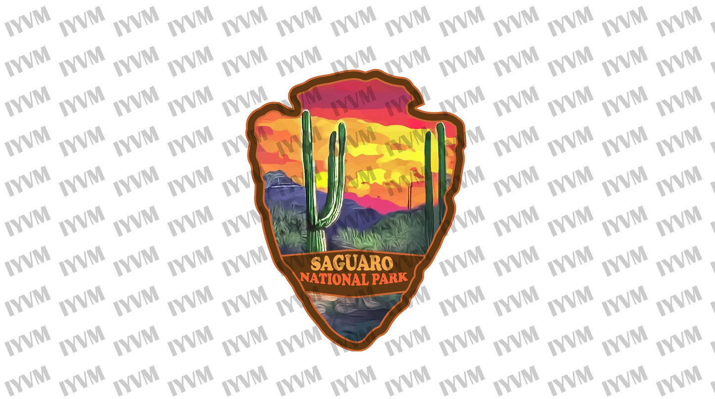 Saguaro National Park Sticker Decal - US National Parks Series