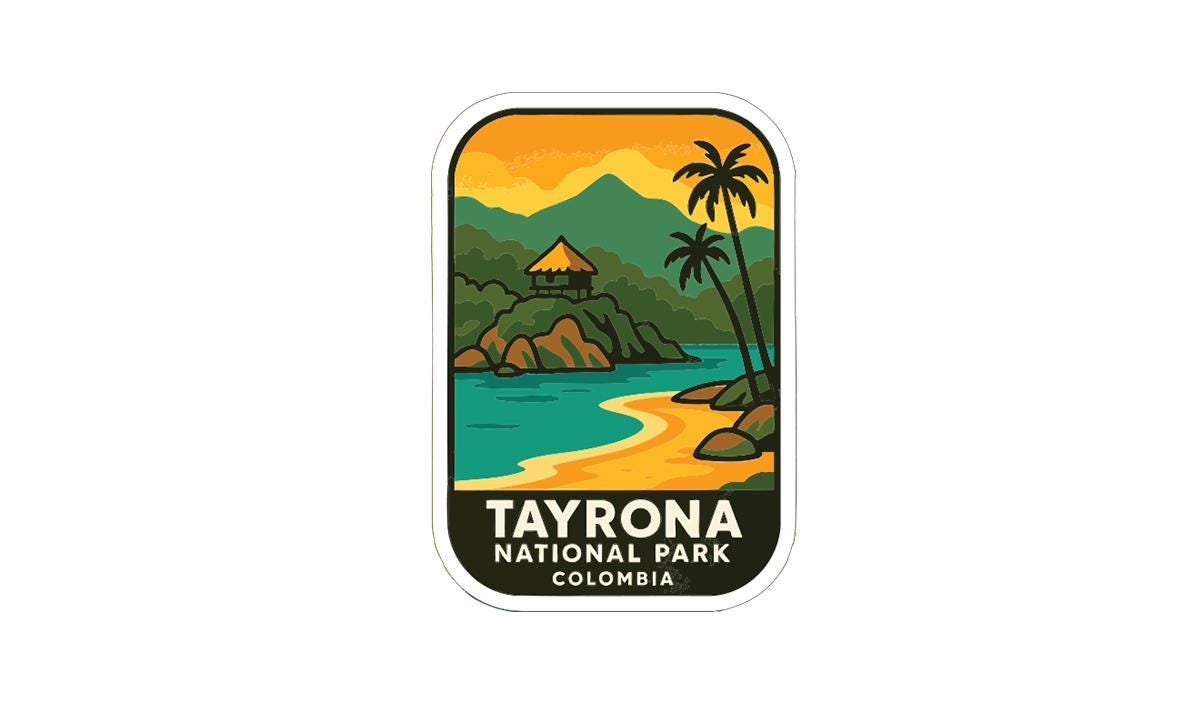 Tayrona National Park Colombia Iron On Heat Transfer Vinyl HTV Die-Cut Symbolic