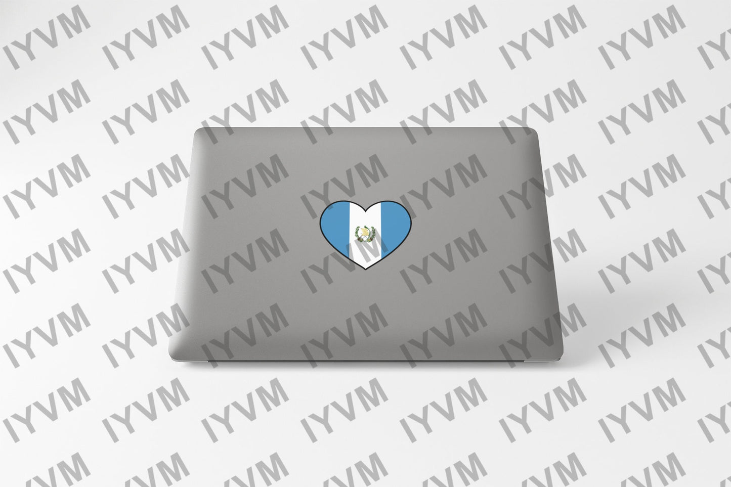 Guatemala Flag Heart Sticker Decal / Republic of Guatemala / República de Guatemala / Libre Crezca Fecundo / Guatemala City / Guatemalan /