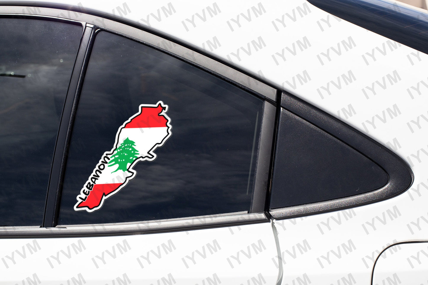 Lebanon Map Flag Sticker Decal / Republic of Lebanon / Lebanese Republic / Beirut / Lebanese