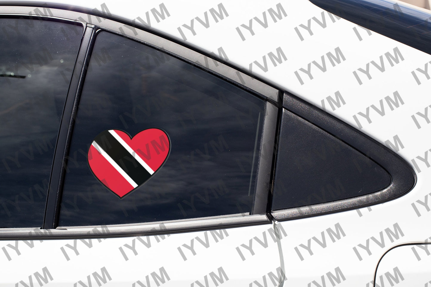 Trinidad and Tobago Flag Heart Sticker Decal / Together We Aspire, Together We Achieve / Port of Spain / Trinbagonian / Trini