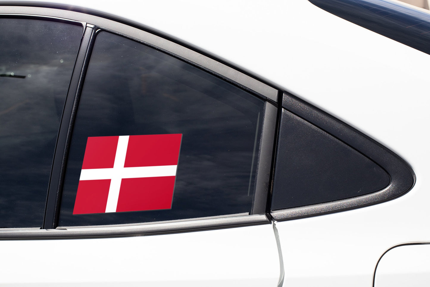 Denmark Flag Sticker Decal / Copenhagen / Guds hjælp, folkets kærlighed, Danmarks styrke / Danish