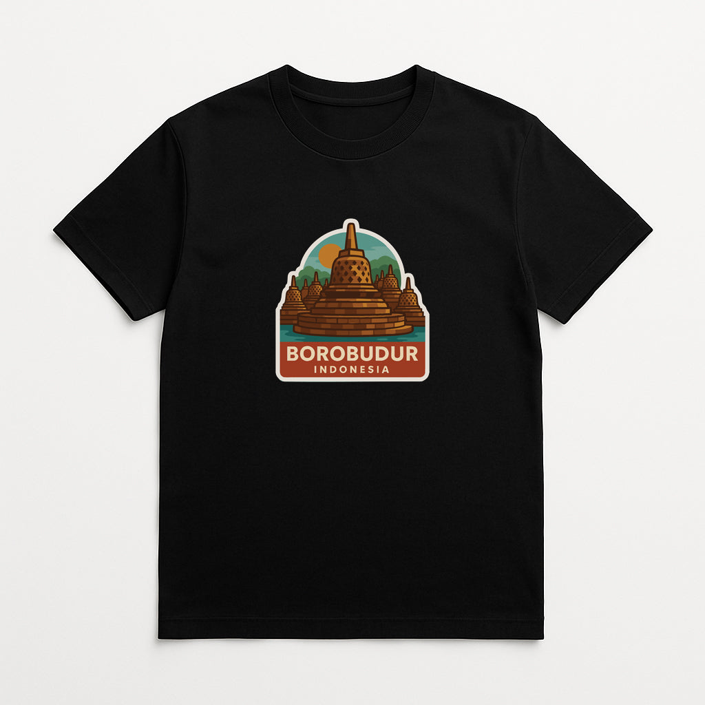 Borobudur Indonesia Iron On Heat Transfer Vinyl HTV Die-Cut Symbolic Landmark