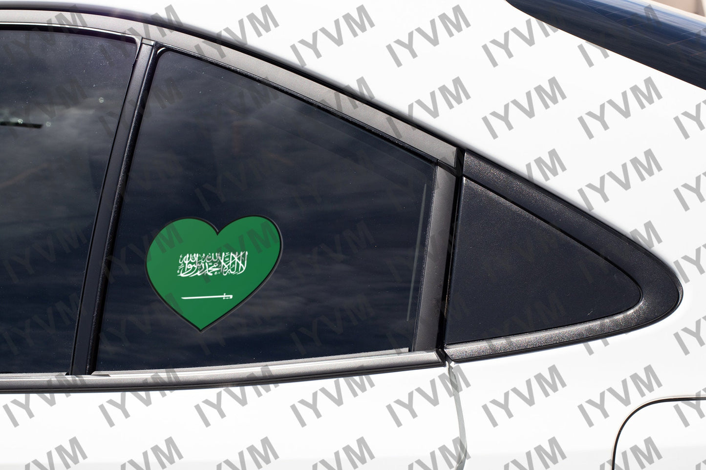 Saudi Arabia Flag Heart Sticker Decal / Kingdom of Saudi Arabia / Riyadh / Saudi Arabian
