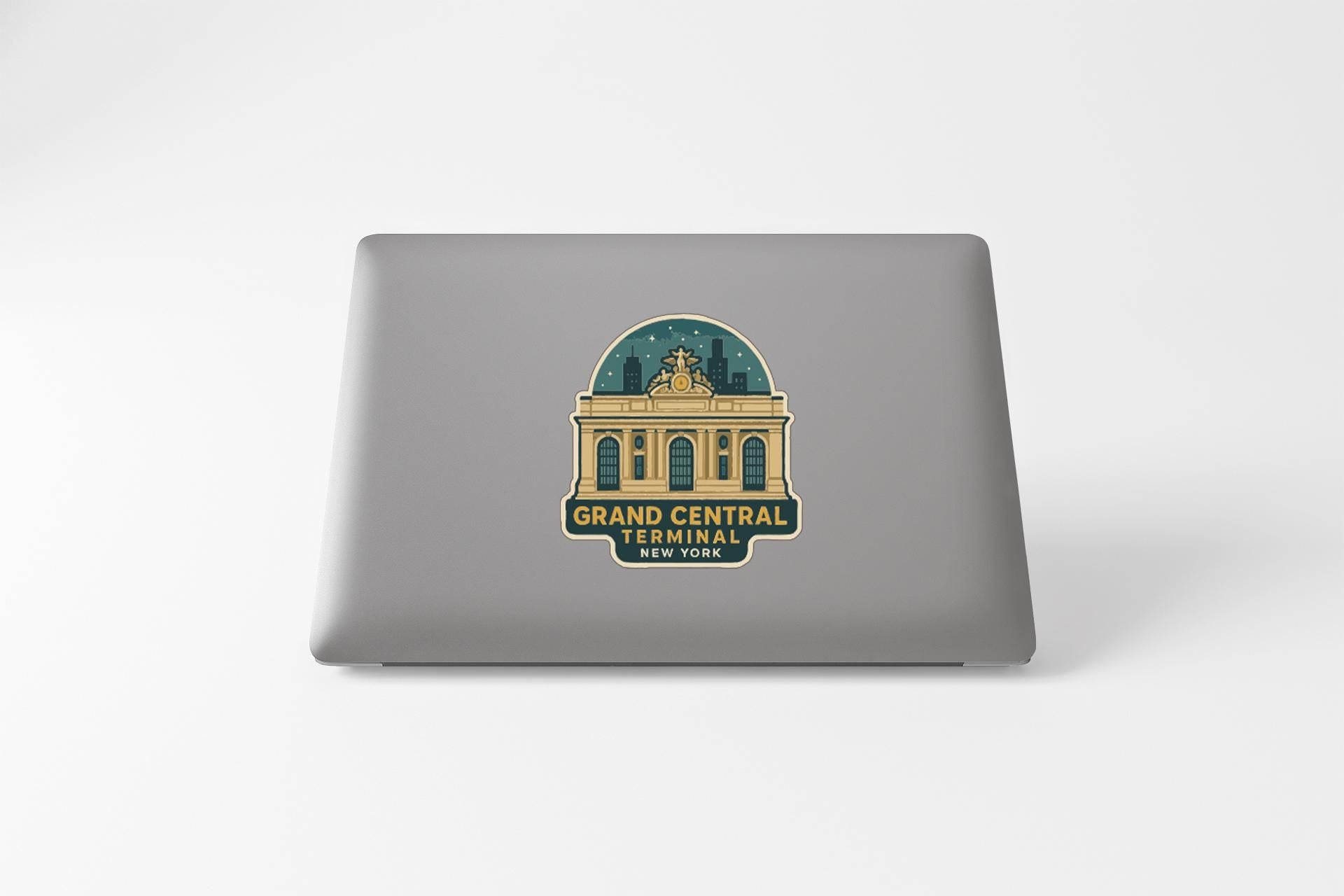 a sticker or decal of the Grand Central Terminal in New York City.