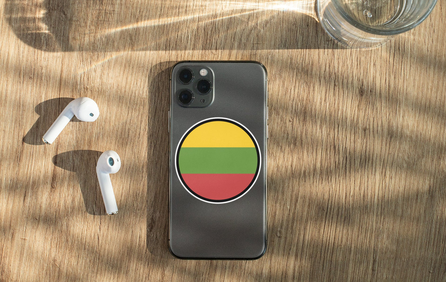 Lithuania Flag Circle Sticker Decal