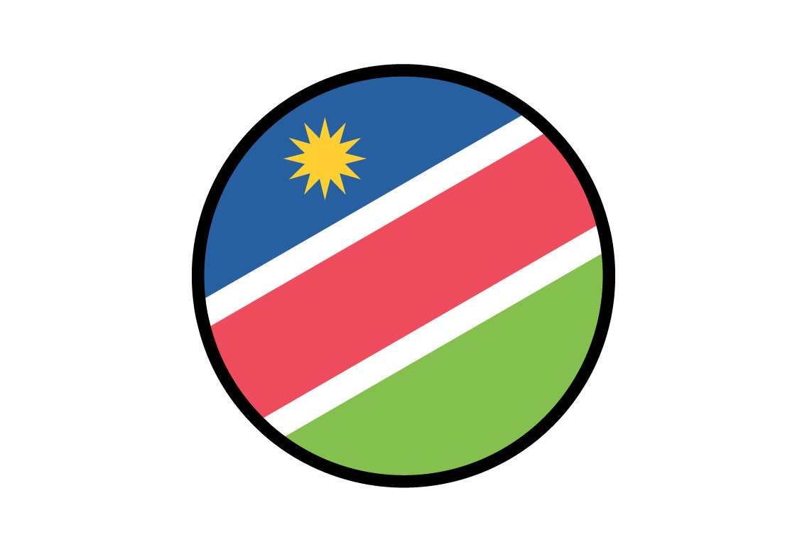 Namibia Flag Circle Sticker Decal