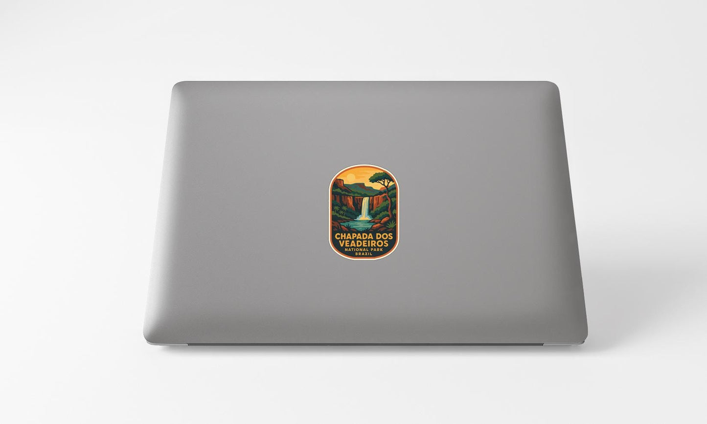 a sticker on the back of a laptop.