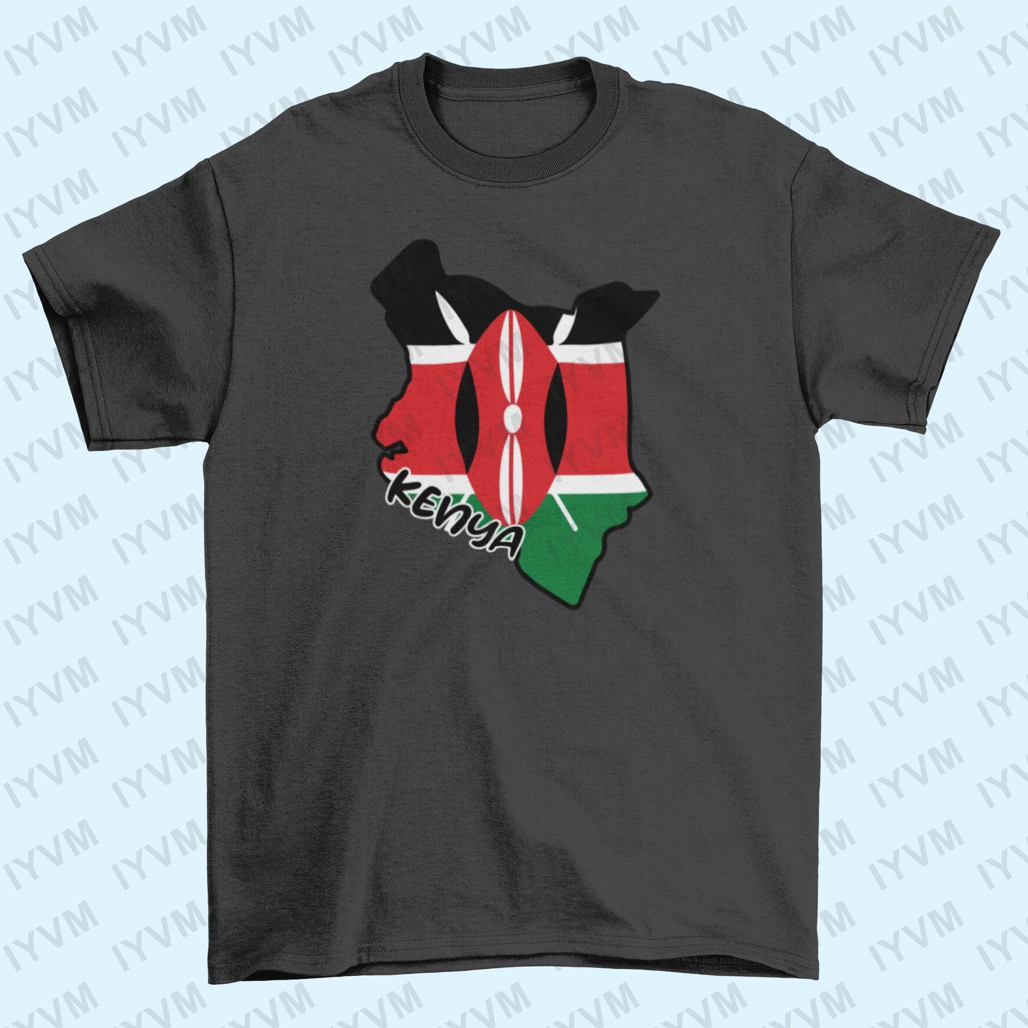 Kenya Map Iron On Heat Transfer Vinyl HTV / Republic of Kenya / Harambee / Nairobi / Kenyan