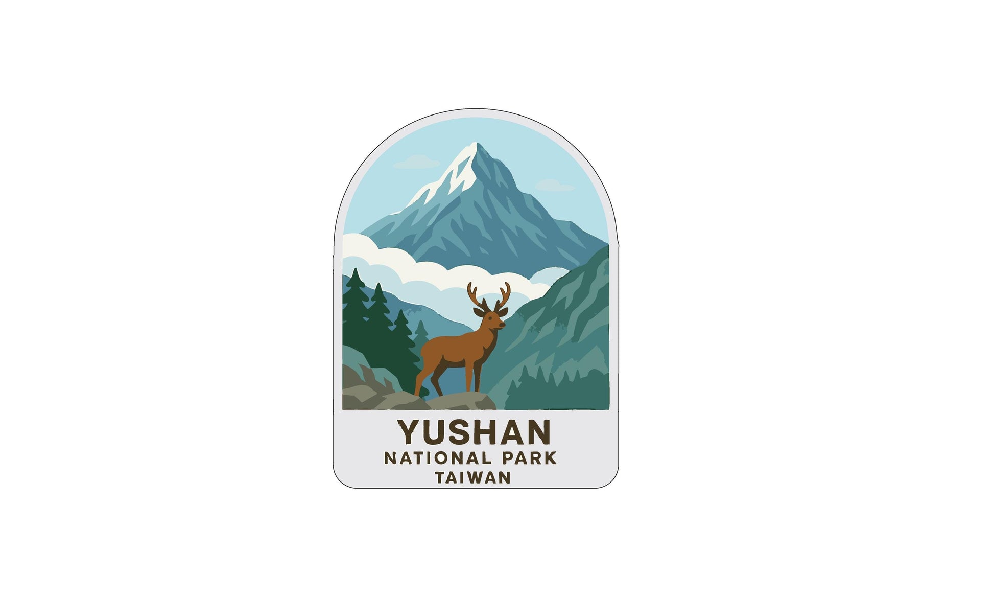 a deer standing in a mountainous landscape with a snow-capped peak in the background.